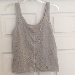 Light grey lace tank top